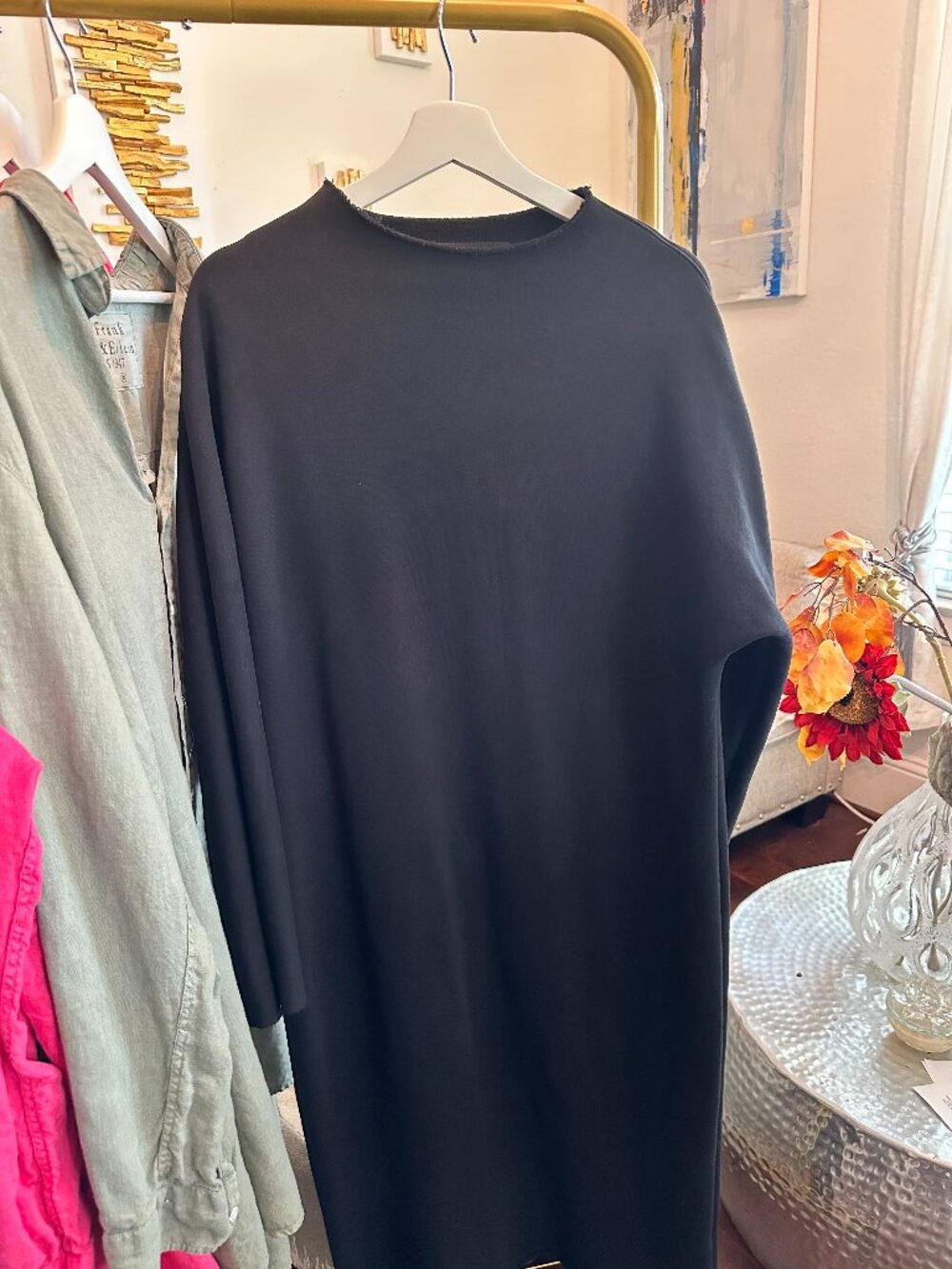 Frank & Eileen Black Triple Fleece Dress